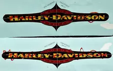 Sets of 2 Harley Davidson water transfer decals GOLD/ RED( these are old type)