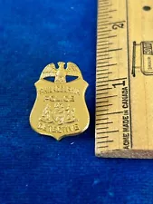 Police USA Philadelphia Detective mini badge gold tone Lapel Pin