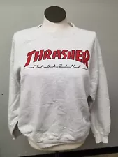 Vintage Thrasher Magazine Sweatshirt Men's Large Gray Pullover Crew Neck