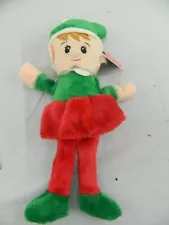 NEW Christmas Girl Elf plush stuffed animal toy red green