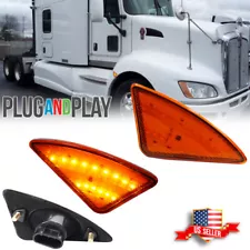 LED Front Cab Flare Side Marker Turn Signal Lights For Kenworth T660 T170 T270 (For: Kenworth T270)