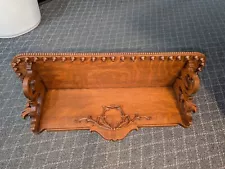 ANTIQUE OAK HANGING SHELF HAND CARVED. STUNNING!!!