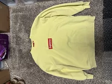 Supreme FW22 Crewneck Pale Yellow XL Box Logo Bogo