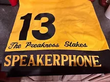 1992 Preakness Stakes Race Worn Saddle Cloth-Speakerphone!