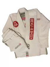 GRACIE BARRA GB Edition ATLETA Limited Edition Jiu Jitsu Gi WHITE Adult Size A0