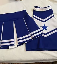 Girls Sz XLarge 2 Piece Dallas Cowboy Cheerleader Outfit Halloween