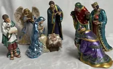 Bradford Exchange Hawthorne Village Jeweled Nativity Set