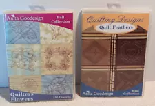 Anita Goodesign Quilting Designs 2 CD's Quilters Flowers and Quilt Feathers