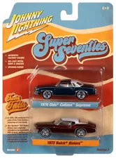 Johnny Lightning 1:64 1976 Olds Cutlass and 1972 Buick Riviera 2 Car Set SR A