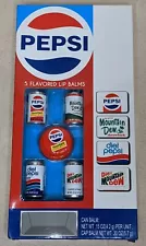 Vintage PEPSI Lip Balm MOUNTAIN DEW Machine Cans Lot of 2 Packs