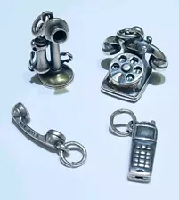 JAMES AVERY Sterling Charms~Phones Theme~Sterling Silver~14 Grams