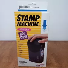 Vintage Pelouze Postage Stamp Machine Auto Apply Stamps Cut Moisten Affix New