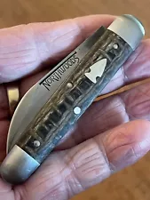 ð¥ Northwoods Burlap Micarta Bearlake Pocket Knife GEC GREAT EASTERN CUTLERY