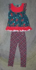 Matilda Jane Boughs Of Holly Tunic & In The Present Leggings -Size 6 - EUC