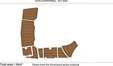 2016 CHAPARRAL 227 SSX Swim Platform 1/4" 6mm EVA Teak teak carpet floor