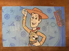 Vintage Disney Toy Story Standard Pillowcase Woody & Buzz Lightyear Kids Bedding