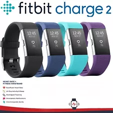 New Fitbit Charge 2 Heart Rate Silver and Gray with two bands (L &S)