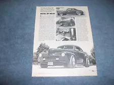 1947 Ford Coupe Vintage Custom Street Rod Article "Metal by Miles"