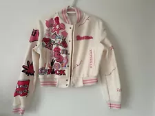 Mean Girls Plastics Burn Book Varsity Jacket Pink Cream M Never Worn