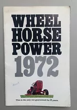 1972 Wheel Horse Lawn Garden Tractor Sales Brochure GT-14, Bronco +