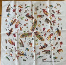 Printed Image Fly Fishing Hooks Bandanna 22" x 22" Camping Survival Outdoors