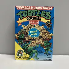 1989 Teenage Mutant Ninja Turtles Cookies Delicious cookies empty box Vanilla