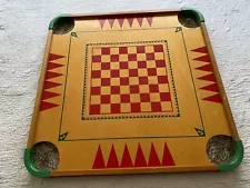 Vintage CARROM BOARD MERDEL #100 Two Sided Made In USA READ