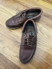 VTG Timberland Boat Casual Shoes Size 9 Classic Men's Brown Leather Moccasin