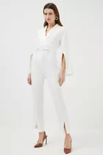 Karen Millen white jumpsuit size uk 12