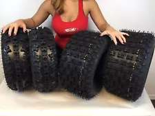 (All 4 Tires) 21x7-10 & 20x10-9 New MASSFX ATV TIRE SET Yamaha Raptor 660 700