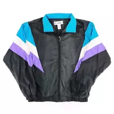 90s color blocked windbreaker jacket 1990s vintage