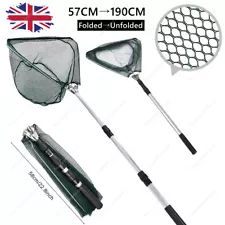 Telescopic Landing Net Folding Fishing Pole Extending Fly Trout Carp Course Sea