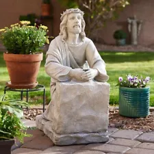 Jesus in the Garden of Gethsemane Outdoor Statue 25" H Religious Resin statue