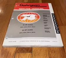 1978 OEM Johnson Outboards 25 35 HP Service Shop Manual JM-7806