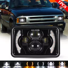 For Chevy S10 Blazer 1994-1997 4x6 inch LED Headlight Hi-Lo Sealed Beam Halo DRL (For: 1997 Chevrolet Blazer)