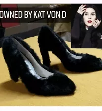 Celebrity Owned! Kat Von D Shoe Auction Winner Jeffrey Campbell Furry High Heels