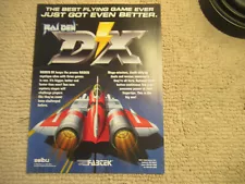 ORIGINAL 1994 ad 11- 8'' raiden dx seibu fabtek ARCADE VIDEO GAME FLYER