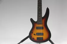 Rockwood Lx-300b 5 String Left Handed Jazz Bass Electric Guitar Tobacco Sunburst