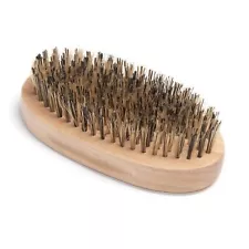 Diane Reinforced Boar Bristle Military Wave Brush for Men and 1 Fl Oz, Wood