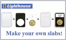 Lighthouse Quickslab Coin Holders 34mm 5 Slabs Capsule For $20 Gold Double Eagle