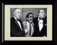 16x20 Framed Sammy Davis Jr, Dean Martin & Frank Sinatra Autograph Promo Print