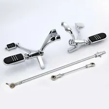 Chrome Forward Controls Linkage Set for Harley-Davidson XL 1200 C Custom 18-18