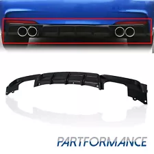 For 2012-2018 BMW F30 F31 M Sport Gloss Black Rear Bumper Diffuser Quad Exhaust (For: More than one vehicle)