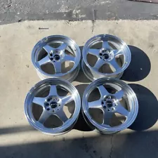 Used 17x8 Vors SP1 4x100/4x114.3 30 73.1 Silver Machined Wheels set(4)