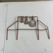 Vtg. Metal Shooting Targets Standing Three Targets