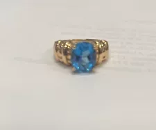 5 carat blue topaz ring