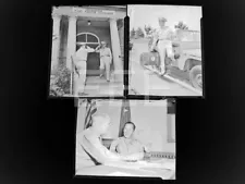 3 1942 Bobby Jones Golfer WW2 Army by Ray Platnick Old Photo Negative Lot 468A