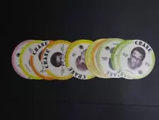 (14) Lot 1976 MSA NFL Player Discs Crane Potato Chips Walter Payton RC Rookie