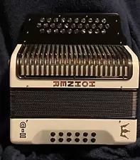 Hohner Corona II C-II Diatonic Accordion G/C/F White Rainbow Made In Germany