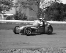 AJ FOYT 1968 #1 USAC GOLDEN STATE 100 SPRINT CAR ON TRACK 8X10 GLOSSY PHOTO #7D